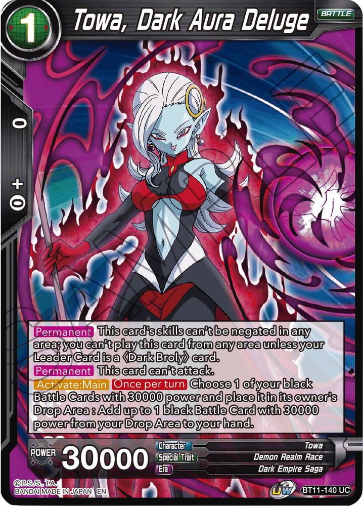 Towa Dark Aura Deluge Foil BT11-140 Vermilion Bloodline Dragonball Super card