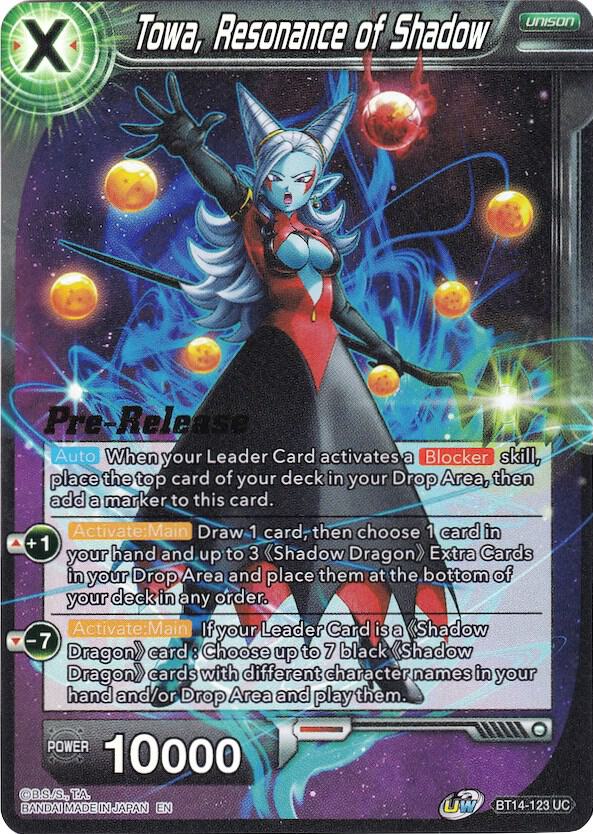 Towa Resonance of Shadow BT14-123 Cross Spirits Pre-Release Cards Dragonball Super card