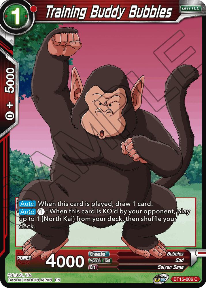 Training Buddy Bubbles BT15-006 Saiyan Showdown Dragonball Super card