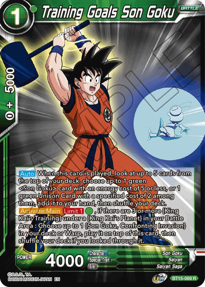 Training Goals Son Goku Foil BT15-069 Saiyan Showdown Dragonball Super card