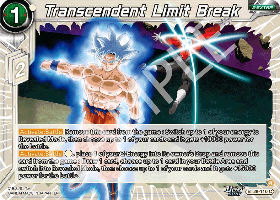 Transcendent Limit Break BT28-110 Prismatic Clash Dragonball Super card