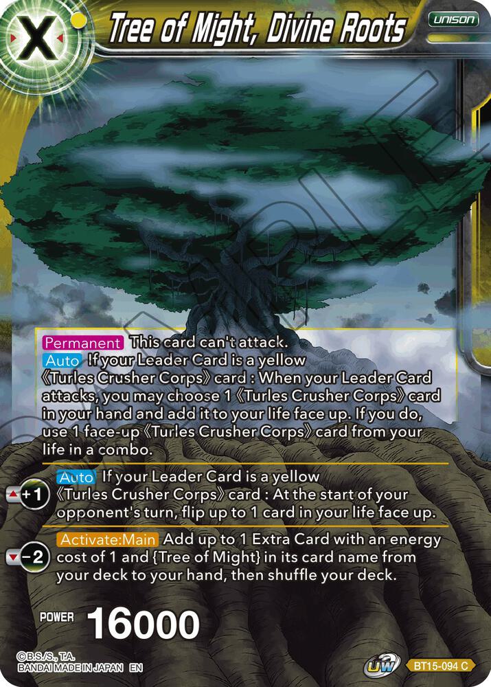 Tree of Might Divine Roots Foil BT15-094 Saiyan Showdown Dragonball Super card