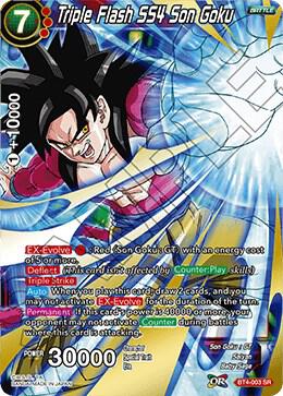 Triple Flash SS4 Son Goku BT4-003 Colossal Warfare Dragonball Super card