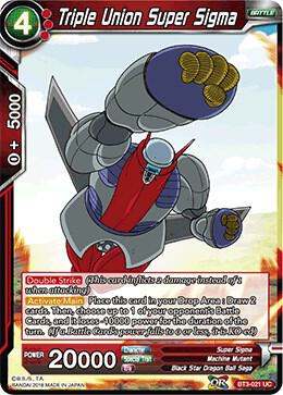 Triple Union Super Sigma Foil BT3-021 Cross Worlds Dragonball Super card