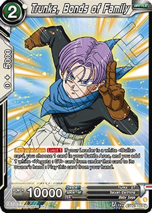 Trunks Bonds of Family BT29-123 Fearsome Rivals Dragonball Super card