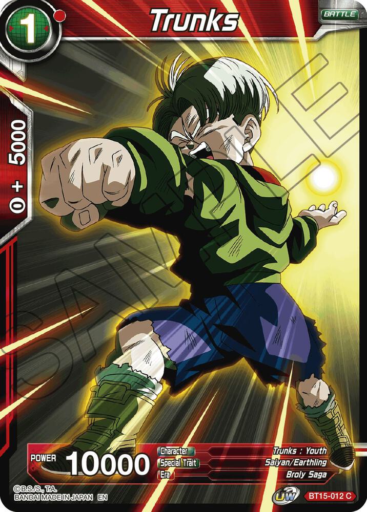 Trunks Foil BT15-012 Saiyan Showdown Dragonball Super card