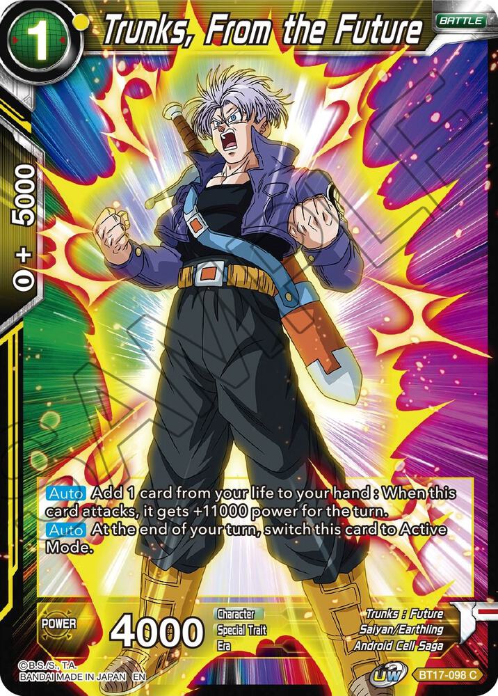 Trunks From the Future BT17-098 Ultimate Squad Dragonball Super card
