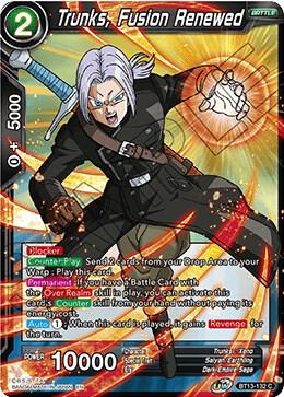 Trunks Fusion Renewed BT13-132 Supreme Rivalry Dragonball Super card