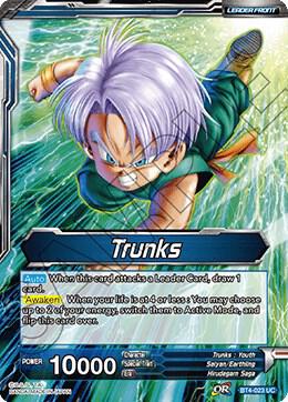Trunks Iron Vow Trunks Foil BT4-023 Colossal Warfare Dragonball Super card