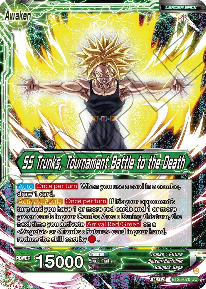 Trunks SS Trunks Tournament Battle to the Death BT25-070 Legend of the Dragon Balls Dragonball Super card