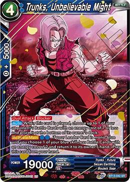 Trunks Unbelievable Might BT13-042 Supreme Rivalry Dragonball Super card