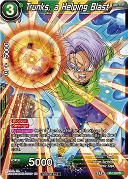 Trunks a Helping Blast Shop Tournament Assault of Saiyans P-128 Promotion Cards Dragonball Super card