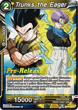 Trunks the Eager BT10-109 Rise of the Unison Warrior Pre-Release Cards Dragonball Super card