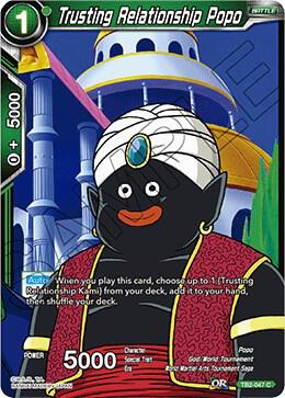 Trusting Relationship Popo Foil TB2-047 World Martial Arts Tournament Dragonball Super card