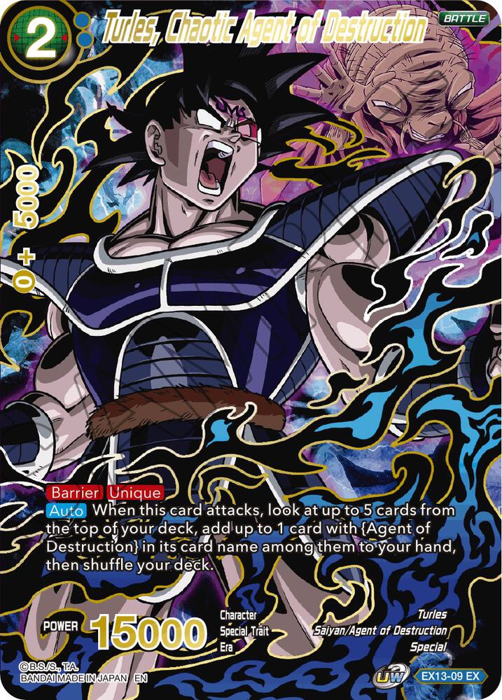 Turles Chaotic Agent of Destruction EX13-09 Special Anniversary Set 2020 Dragonball Super card