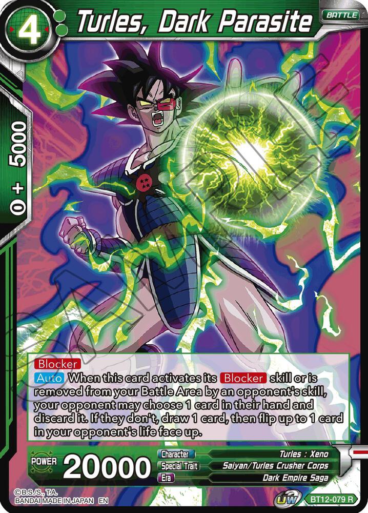 Turles Dark Parasite BT12-079 Vicious Rejuvenation Dragonball Super card