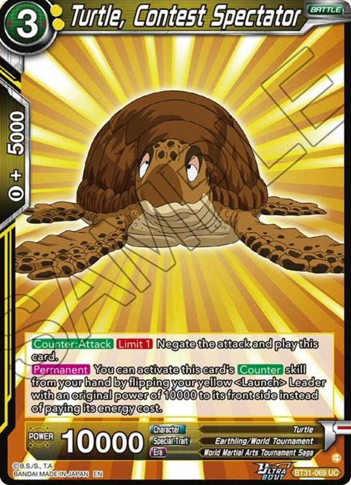 Turtle Contest Spectator BT31-069 Impact Beyond Dimensions Dragonball Super card