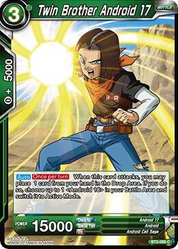 Twin Brother Android 17 BT2-089 Union Force Dragonball Super card