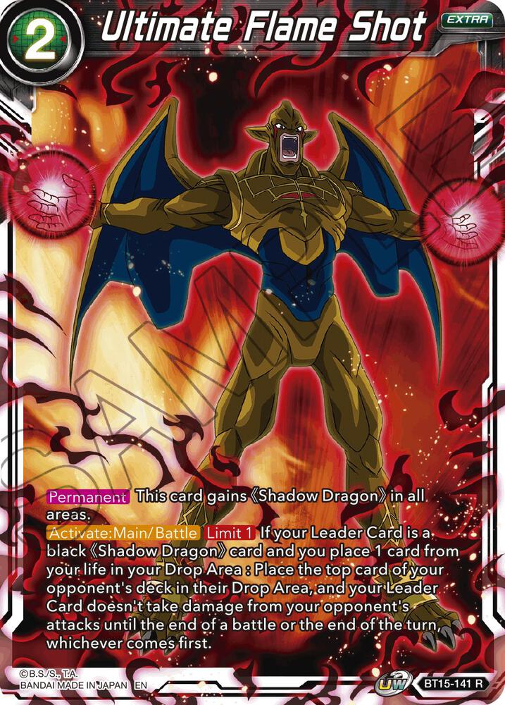 Ultimate Flame Shot Foil BT15-141 Saiyan Showdown Dragonball Super card