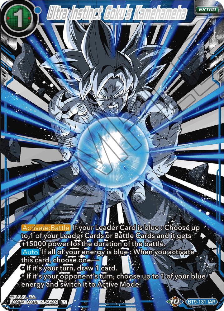 Ultra Instinct Gokus Kamehameha BT9-131 Universal Onslaught Dragonball Super card