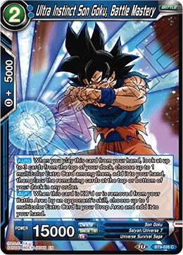 Ultra Instinct Son Goku Battle Mastery BT9-026 Universal Onslaught Dragonball Super card