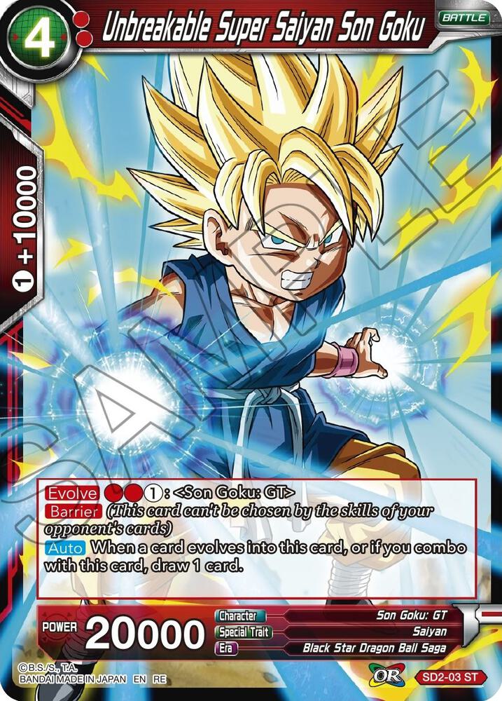 Unbreakable Super Saiyan Son Goku SD2-03 Mythic Booster Dragonball Super card
