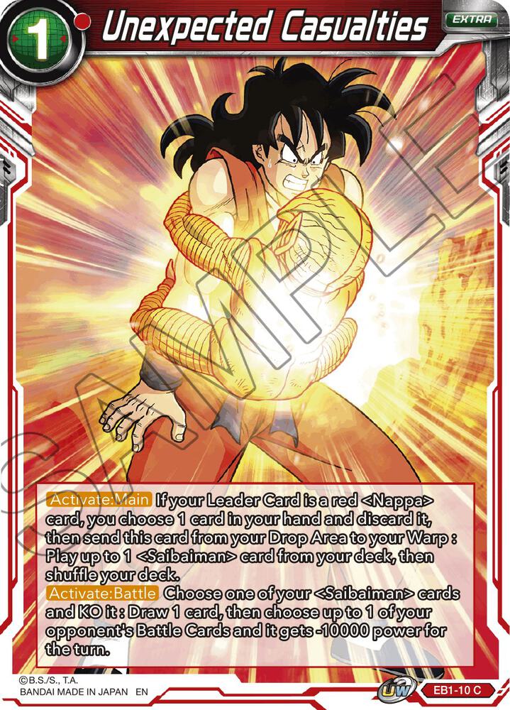 Unexpected Casualties Foil EB1-10 Battle Evolution Booster Dragonball Super card