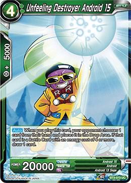 Unfeeling Destroyer Android 15 Foil BT3-073 Cross Worlds Dragonball Super card