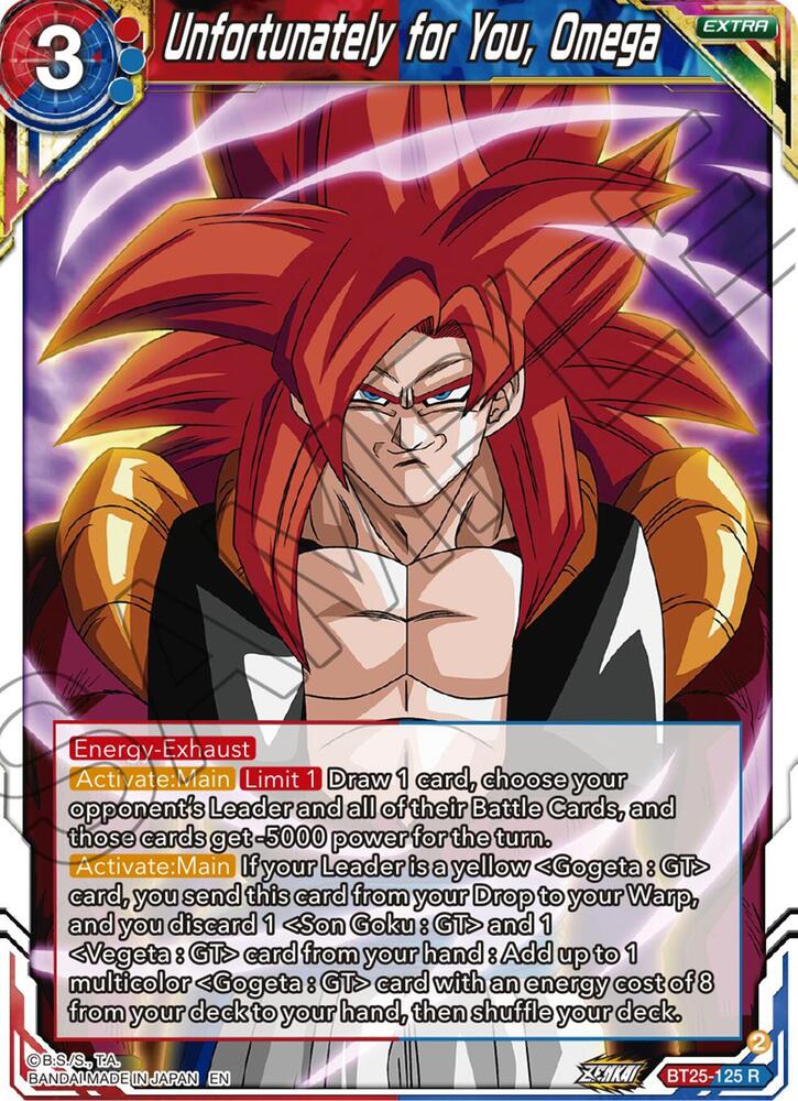 Unfortunately for You Omega BT25-125 Legend of the Dragon Balls Dragonball Super card