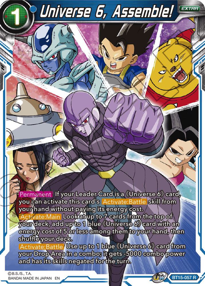 Universe 6 Assemble BT15-057 Saiyan Showdown Dragonball Super card