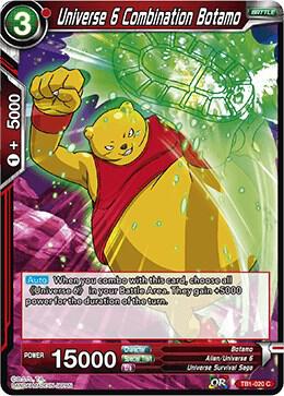 Universe 6 Combination Botamo Foil TB1-020 Tournament of Power Dragonball Super card
