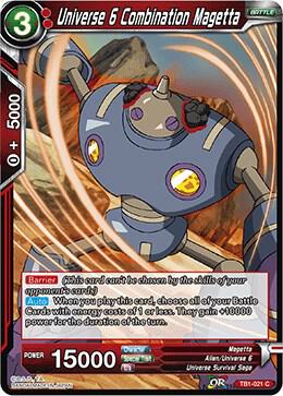 Universe 6 Combination Magetta Foil TB1-021 Tournament of Power Dragonball Super card