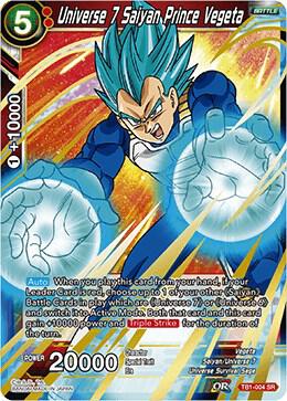 Universe 7 Saiyan Prince Vegeta TB1-004 Tournament of Power Dragonball Super card