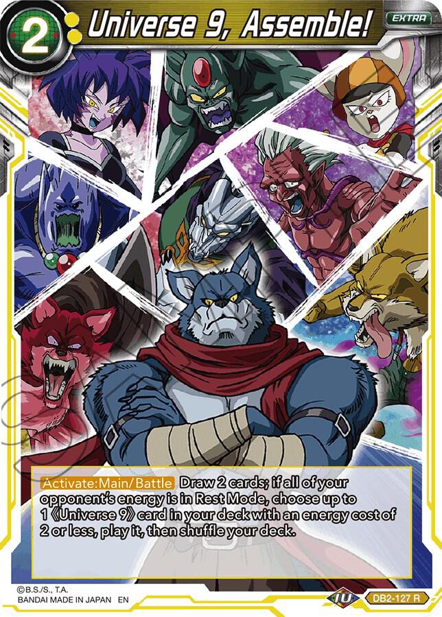 Universe 9 Assemble Reprint Foil DB2-127 Battle Evolution Booster Dragonball Super card