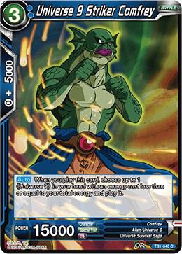 Universe 9 Striker Comfrey Foil TB1-040 Tournament of Power Dragonball Super card