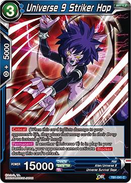 Universe 9 Striker Hop Foil TB1-041 Tournament of Power Dragonball Super card