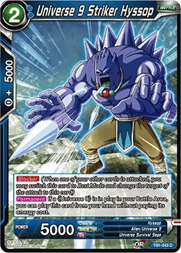 Universe 9 Striker Hyssop TB1-043 Tournament of Power Dragonball Super card
