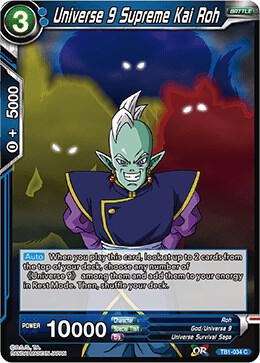 Universe 9 Supreme Kai Roh TB1-034 Tournament of Power Dragonball Super card