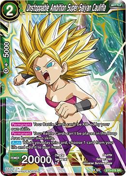 Unstoppable Ambition Super Saiyan Caulifla BT3-078 Cross Worlds Dragonball Super card