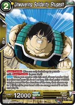 Unwavering Solidarity Shugesh Foil BT3-100 Cross Worlds Dragonball Super card