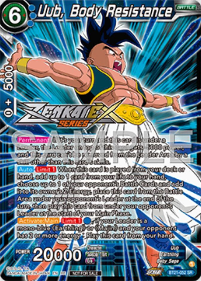 Uub Body Resistance Event Pack 16 BT21-052 Promotion Cards Dragonball Super card