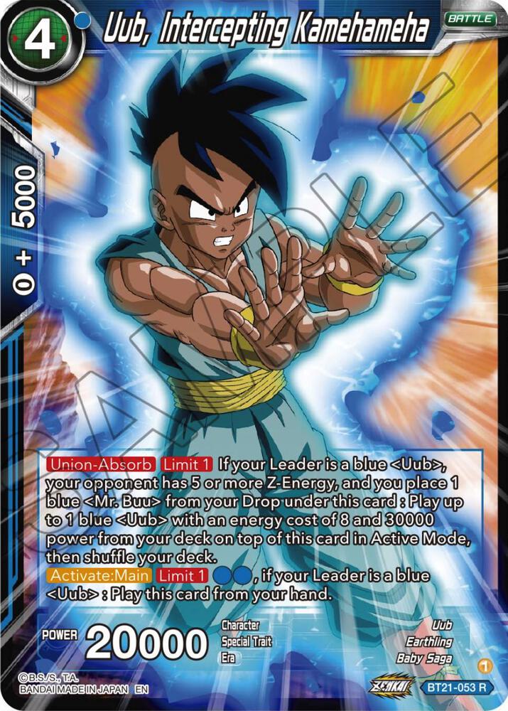 Uub Intercepting Kamehameha Foil BT21-053 Wild Resurgence Dragonball Super card