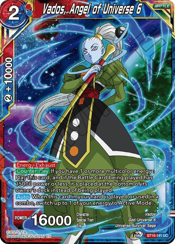 Vados Angel of Universe 6 Foil BT16-141 Realm of the Gods Dragonball Super card