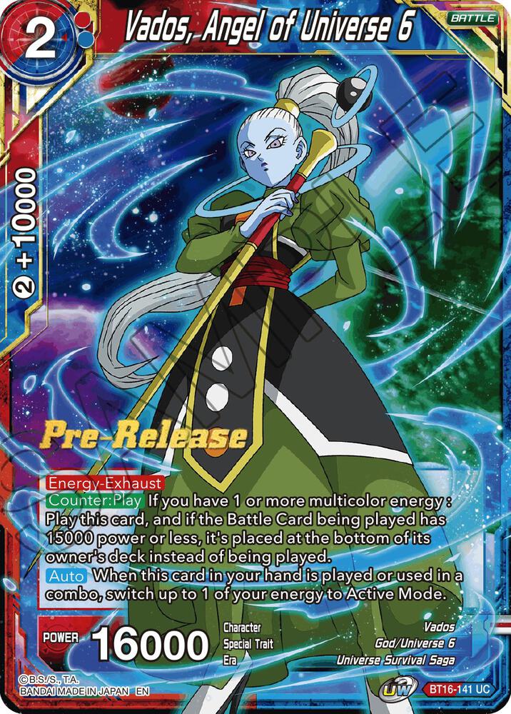 Vados Angel of the Universe 6 BT16-141 Realm of the Gods Pre-Release Cards Dragonball Super card