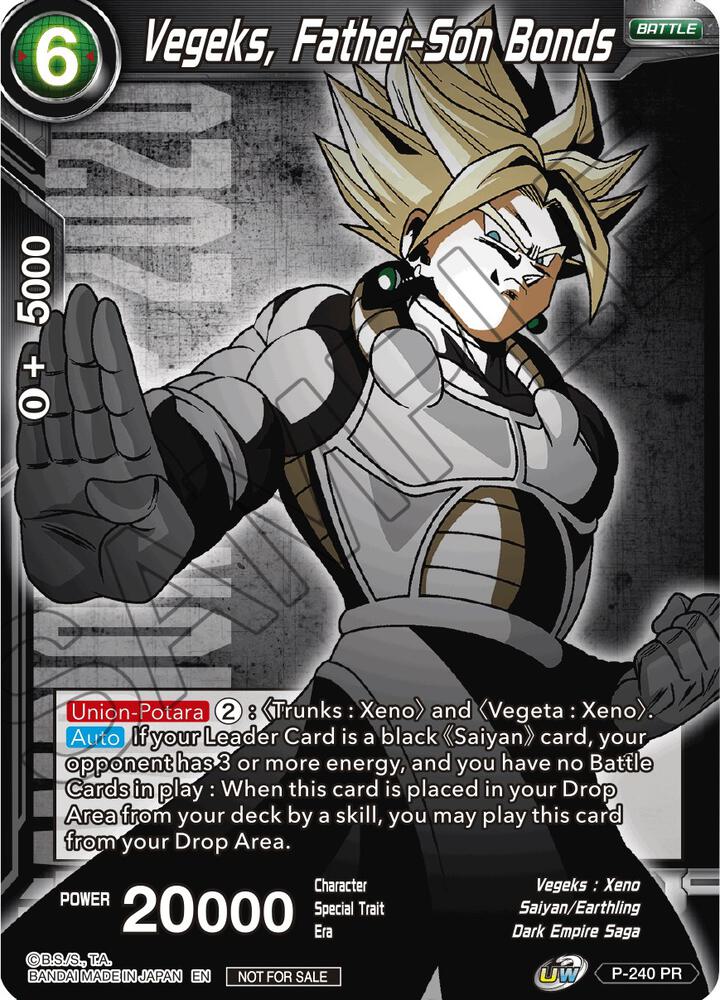 Vegeks Father Son Bonds P-240 Promotion Cards Dragonball Super card