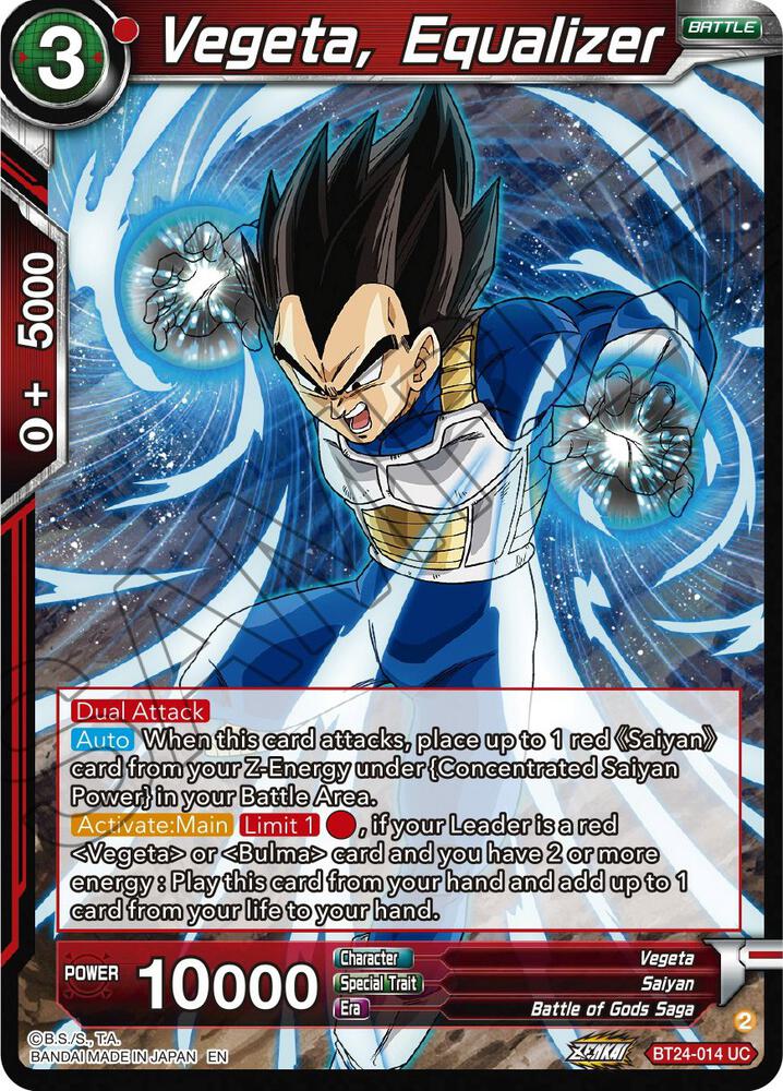 Vegeta Equalizer Foil BT24-014 Beyond Generations Dragonball Super card