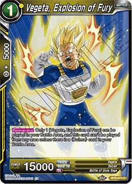 Vegeta Explosion of Fury BT8-071 Malicious Machinations Dragonball Super card