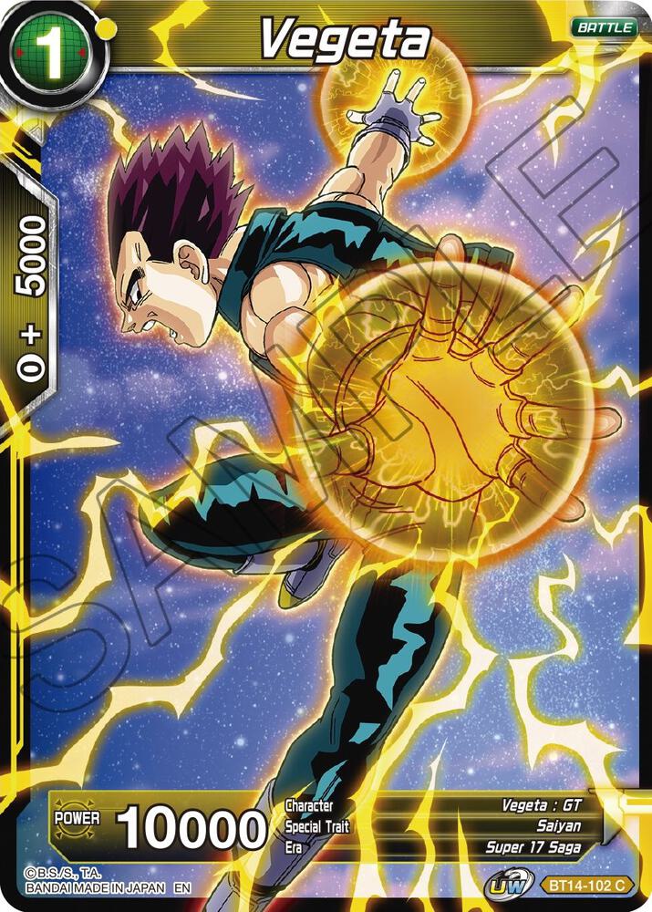 Vegeta Foil BT14-102 Cross Spirits Dragonball Super card