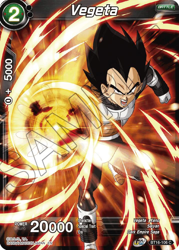 Vegeta Foil BT16-106 Realm of the Gods Dragonball Super card