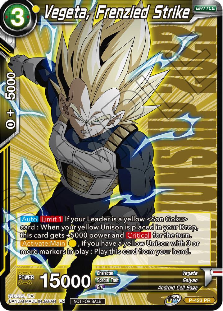 Vegeta Frenzied Strike Championship Pack 2022 Vol2 P-423 Promotion Cards Dragonball Super card